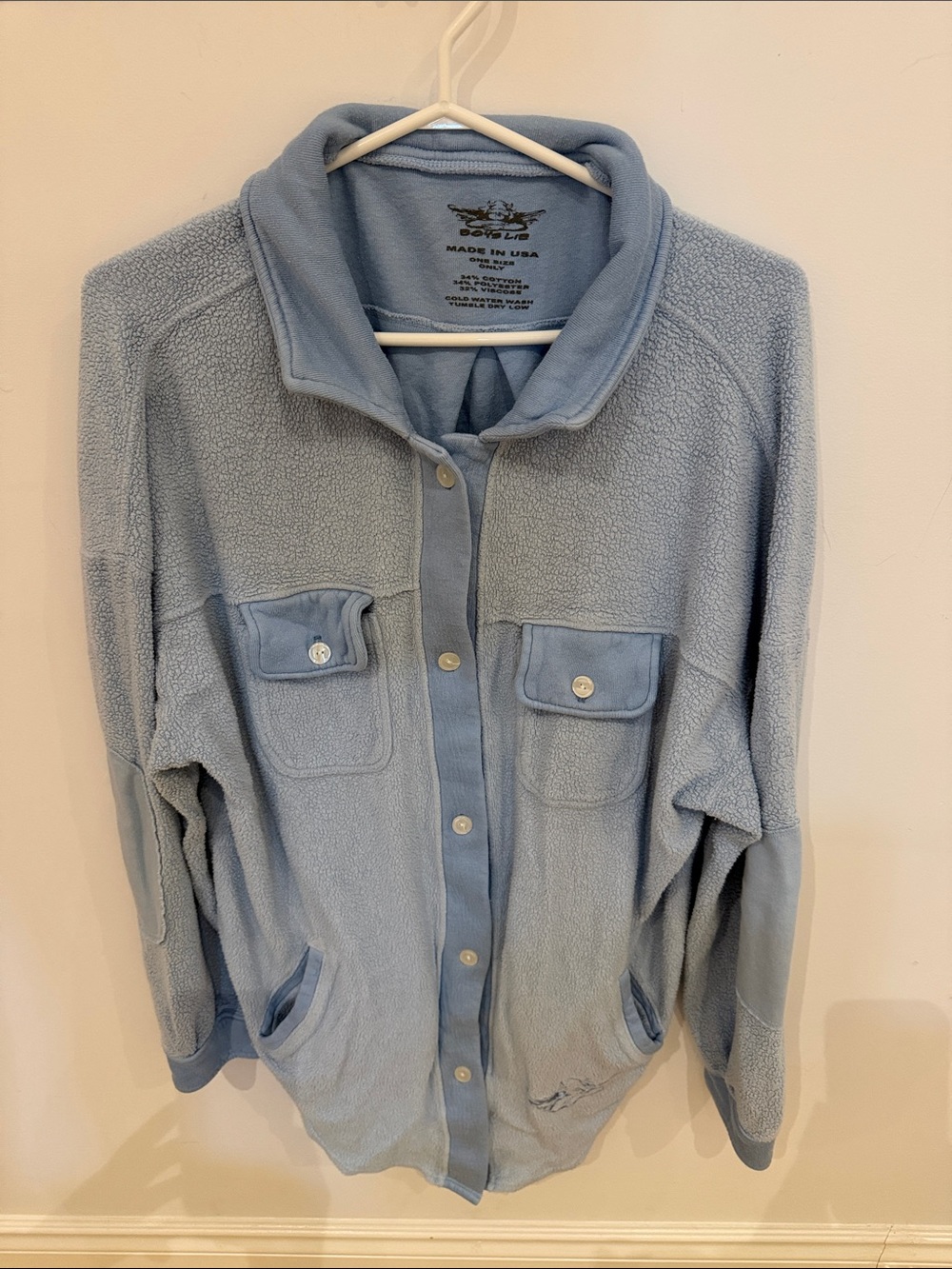 Boys Lie - Inside Out Jacket in Baby Blue - purchased from Revolve - one size